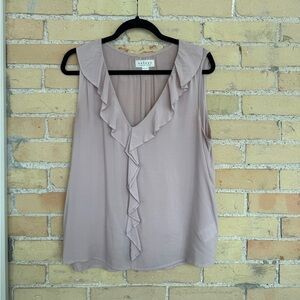 Velvet by Graham and Spencer Ruffle Sleeveless Blouse